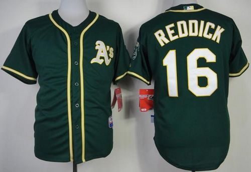 Custom Fan-Made Josh Reddick Oakland Athletics #16 Green Baseball Jersey