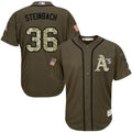 Custom Fan-Made Terry Steinbach Oakland Athletics #36 Green Service Edition Baseball Jersey