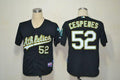 Custom Fan-Made Yoenis Cespedes Oakland Athletics #52 Black Baseball Jersey