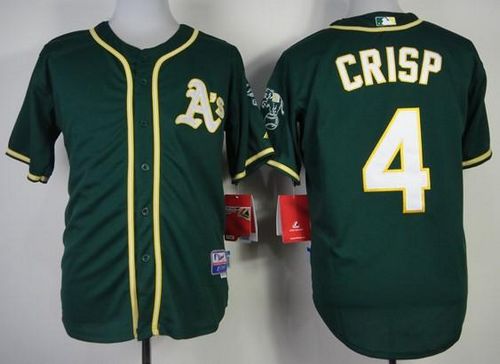 Custom Fan-Made Coco Crisp Oakland Athletics #4 Green Baseball Jersey