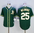 Custom Fan-Made Mark McGwire Oakland Athletics #25 Green Baseball Jersey