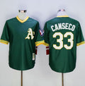 Custom Fan-Made Jose Canseco Oakland Athletics #33 Green Throwback Baseball Jersey