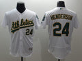 Custom Fan-Made Rickey Henderson Oakland Athletics #24 White Baseball Jersey