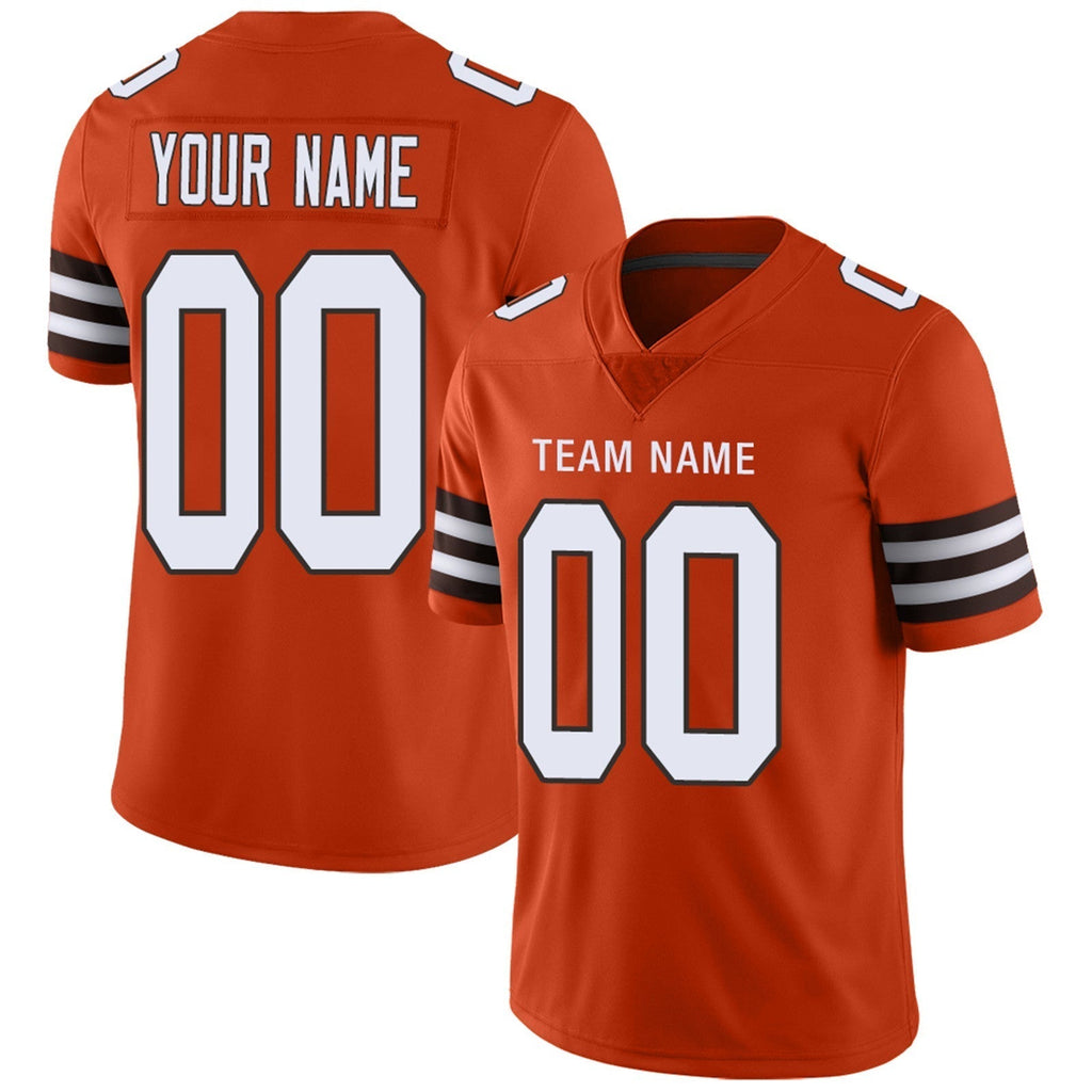 Custom brown football jersey front view | GameDay Jerseys