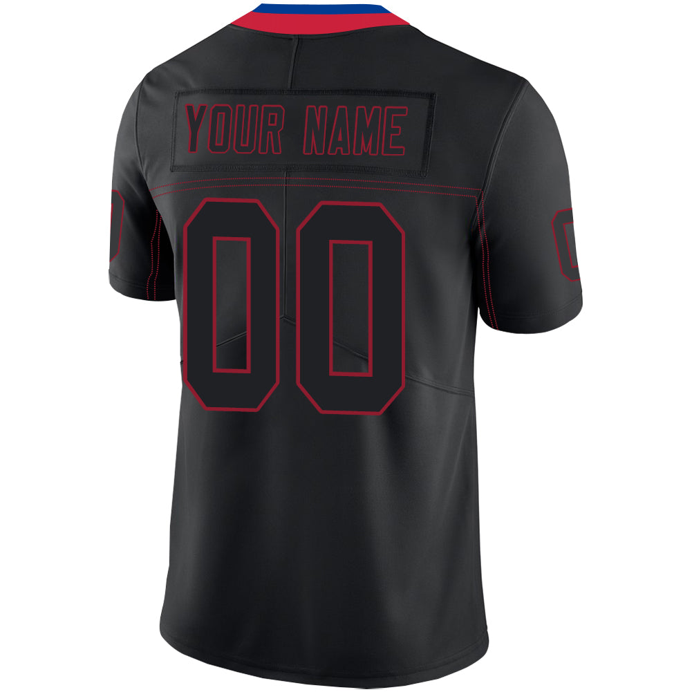 Custom black football jersey back view | GameDay Jerseys