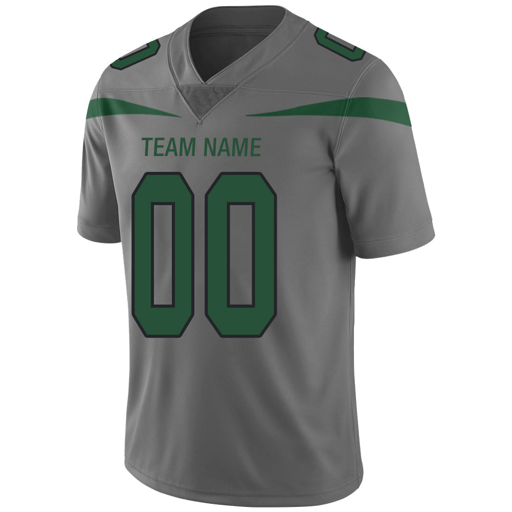 Custom grey football jersey detail | GameDay Jerseys