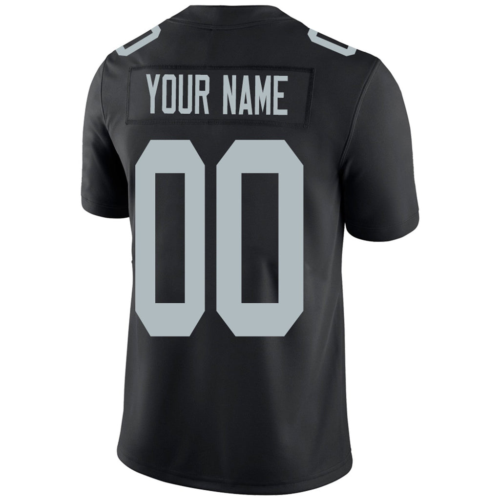Custom black football jersey full view | GameDay Jerseys