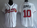 Custom Fan-Made Chipper Jones Atlanta Braves #10 White Baseball Jersey
