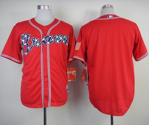 Custom Fan-Made Red Atlanta Braves Baseball Jersey Atlanta Braves Red Baseball Jersey