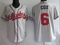 Custom Fan-Made Bobby Cox Atlanta Braves #6 Grey Baseball Jersey