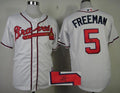 Custom Fan-Made Freddie Freeman Autographed Atlanta Braves #5 White Baseball Jersey