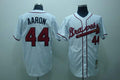 Custom Fan-Made Hank Aaron Atlanta Braves #44 White Throwback Baseball Jersey