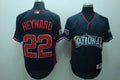 Custom Fan-Made Jason Heyward Nation BP Atlanta Braves #22 Blue 2010 All-Star Edition Baseball Jersey