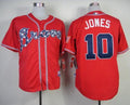 Custom Fan-Made Chipper Jones Atlanta Braves #10 Red Baseball Jersey