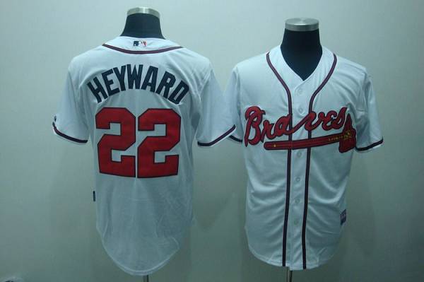 Custom Fan-Made Jason Heyward Atlanta Braves #22 White Baseball Jersey