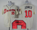 Custom Fan-Made Chipper Jones Autographed Atlanta Braves #10 Baseball Jersey