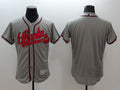 Custom Fan-Made Grey Atlanta Braves Baseball Jersey Atlanta Braves Grey Baseball Jersey