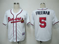 Custom Fan-Made Freddie Freeman Atlanta Braves #5 White Baseball Jersey