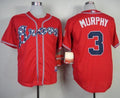 Custom Fan-Made Dale Murphy Atlanta Braves #3 Red Baseball Jersey
