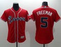 Custom Fan-Made Freddie Freeman Atlanta Braves #5 Red Baseball Jersey