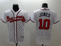 Custom Fan-Made Chipper Jones Atlanta Braves #10 White Baseball Jersey