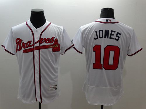 Custom Fan-Made Chipper Jones Atlanta Braves #10 White Baseball Jersey