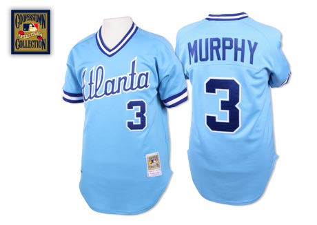 Custom Fan-Made Dale Murphy Atlanta Braves #3 Blue 1982 Baseball Jersey
