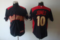 Custom Fan-Made Chipper Jones Nation BP Atlanta Braves #10 Black 2011 All-Star Edition Baseball Jersey