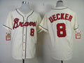 Custom Fan-Made Bob Uecker Atlanta Braves #8 Throwback Baseball Jersey