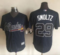 Custom Fan-Made John Smoltz Atlanta Braves #29 Blue Baseball Jersey