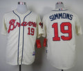 Custom Fan-Made Andrelton Simmons Atlanta Braves #19 Baseball Jersey
