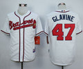 Custom Fan-Made Tom Glavine Atlanta Braves #47 White Baseball Jersey
