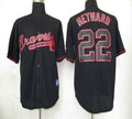 Custom Fan-Made Jason Heyward Atlanta Braves #22 Black Baseball Jersey