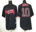 Custom Fan-Made Chipper Jones Atlanta Braves #10 Black Baseball Jersey