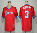 Custom Fan-Made Dale Murphy Atlanta Braves #3 Red 1980 Baseball Jersey