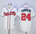 Custom Fan-Made Deion Sanders Atlanta Braves #24 White Baseball Jersey