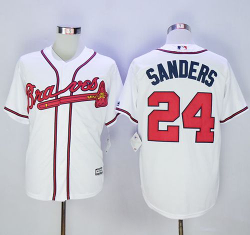 Custom Fan-Made Deion Sanders Atlanta Braves #24 White Baseball Jersey