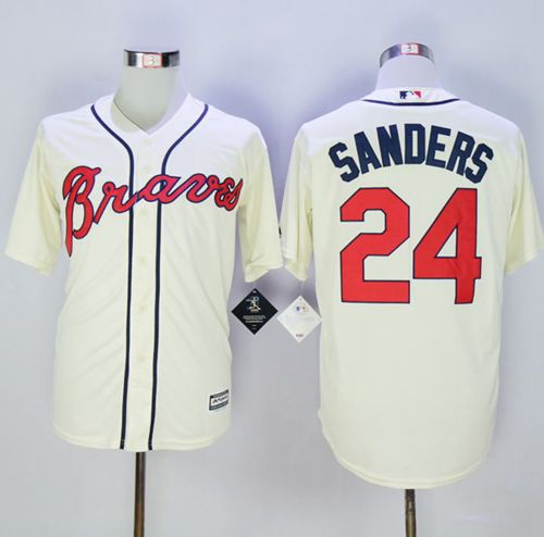 Custom Fan-Made Deion Sanders Atlanta Braves #24 Baseball Jersey