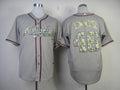 Custom Fan-Made Craig Kimbrel Atlanta Braves #46 Grey USMC Baseball Jersey