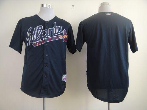 Custom Fan-Made Blue Atlanta Braves Baseball Jersey Atlanta Braves Blue Baseball Jersey