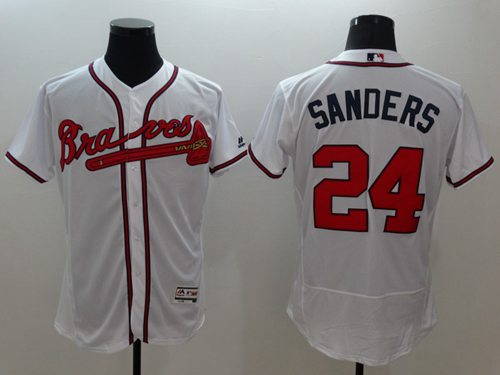 Custom Fan-Made Deion Sanders Atlanta Braves #24 White Baseball Jersey