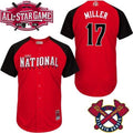 Custom Fan-Made Shelby Miller Atlanta Braves #17 Red 2015 All-Star Edition Baseball Jersey