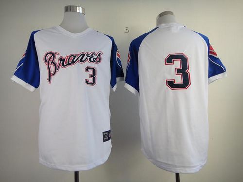 Custom Fan-Made Dale Murphy Atlanta Braves #3 White 1974 Throwback Baseball Jersey