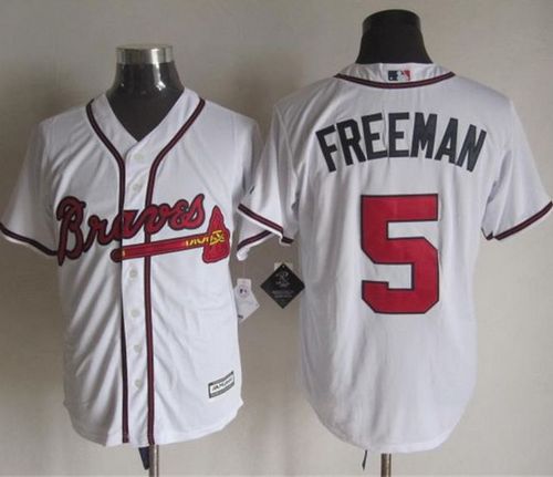 Custom Fan-Made Freddie Freeman Atlanta Braves #5 White Baseball Jersey