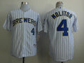 Custom Fan-Made Paul Molitor Milwaukee Brewers #4 White Baseball Jersey