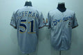 Custom Fan-Made Trevor Hoffman Milwaukee Brewers #51 Grey Baseball Jersey
