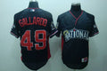 Custom Fan-Made Yovani Gallardo Nation BP Milwaukee Brewers #49 Blue 2010 All-Star Edition Baseball Jersey