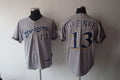 Custom Fan-Made Zack Greinke Milwaukee Brewers #13 Grey Baseball Jersey