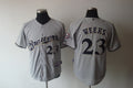 Custom Fan-Made Rickie Weeks Milwaukee Brewers #23 Grey Baseball Jersey