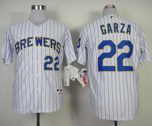 Custom Fan-Made Matt Garza Milwaukee Brewers #22 White Baseball Jersey